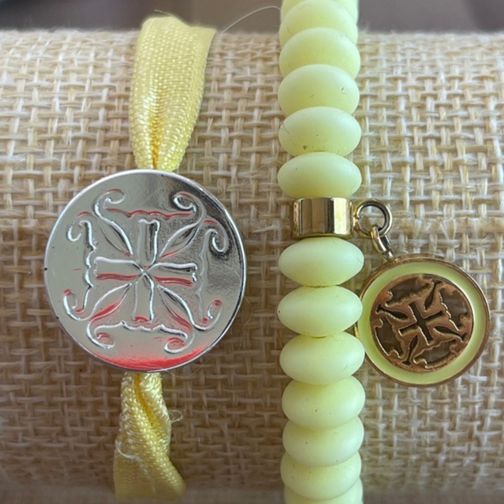 Boho Chic Summer Coastal Preppy Bracelet Lot of‎ 2 from Brighton Yellow Beaded